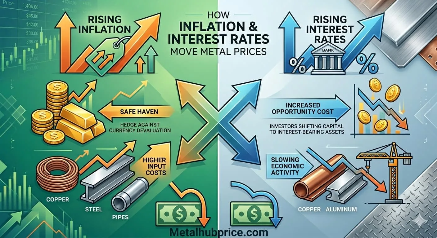 How Inflation and Interest Rates Move Precious and Base Metal Prices