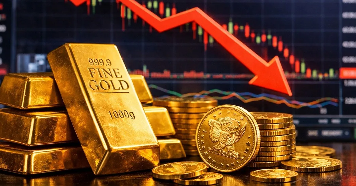 Gold price falls Gold prices fall down
